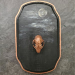 Painted Bat Skull Plaque